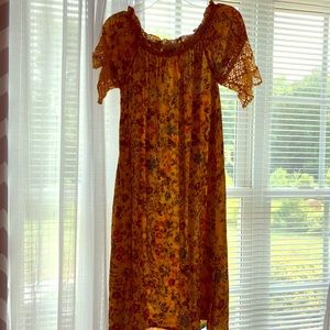 Yellow vintage summer dress